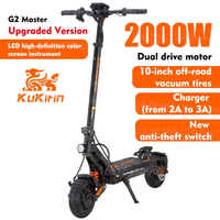 2025 Kukirin G2 Master Electric Scooter 2000W Dual Motors 52V 20.8Ah 60km/h Hydraulic Shock Absorber 10-inch Tires E-Scooter