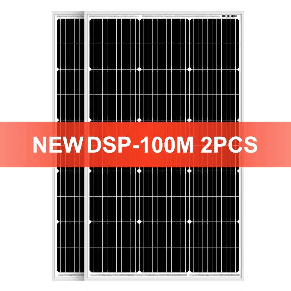 DOKIO Solar Panel 100W Solarpanel 18V Solarpaneele 200W Photovoltaik Solarmodul 400W Wasserdicht Solar Komplett System PV Zubehör für Camping/Wohnmobil/Powerbank/12V Batterie/Camper Van