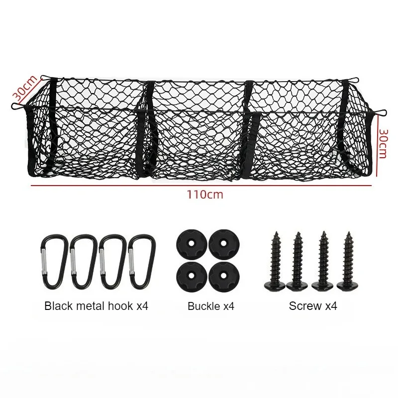 Universal 3-Säulen Cargo Net Stamm Bett Organizer Mesh Lagerung Net Bett Lebensmittel Auto Halter Pickup Lkw Bett Lkw zubehör – Detail 5