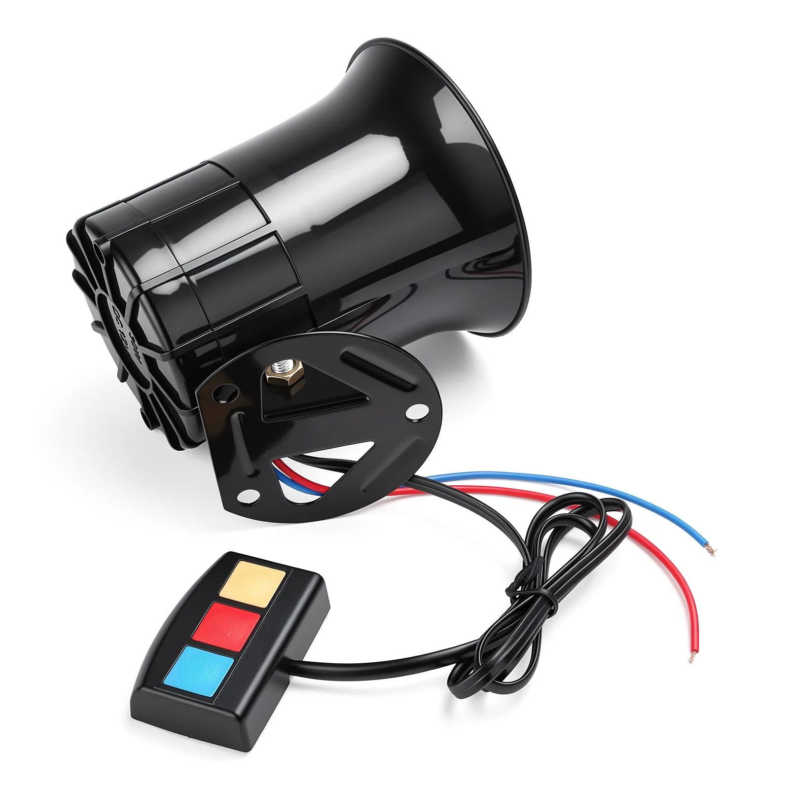 AD 12V Auto-Lautsprecher Alarmhorn Ton Signalgeber Auto-Sirene 60W Mikrofon PA-Lautsprechersystem Verstärker