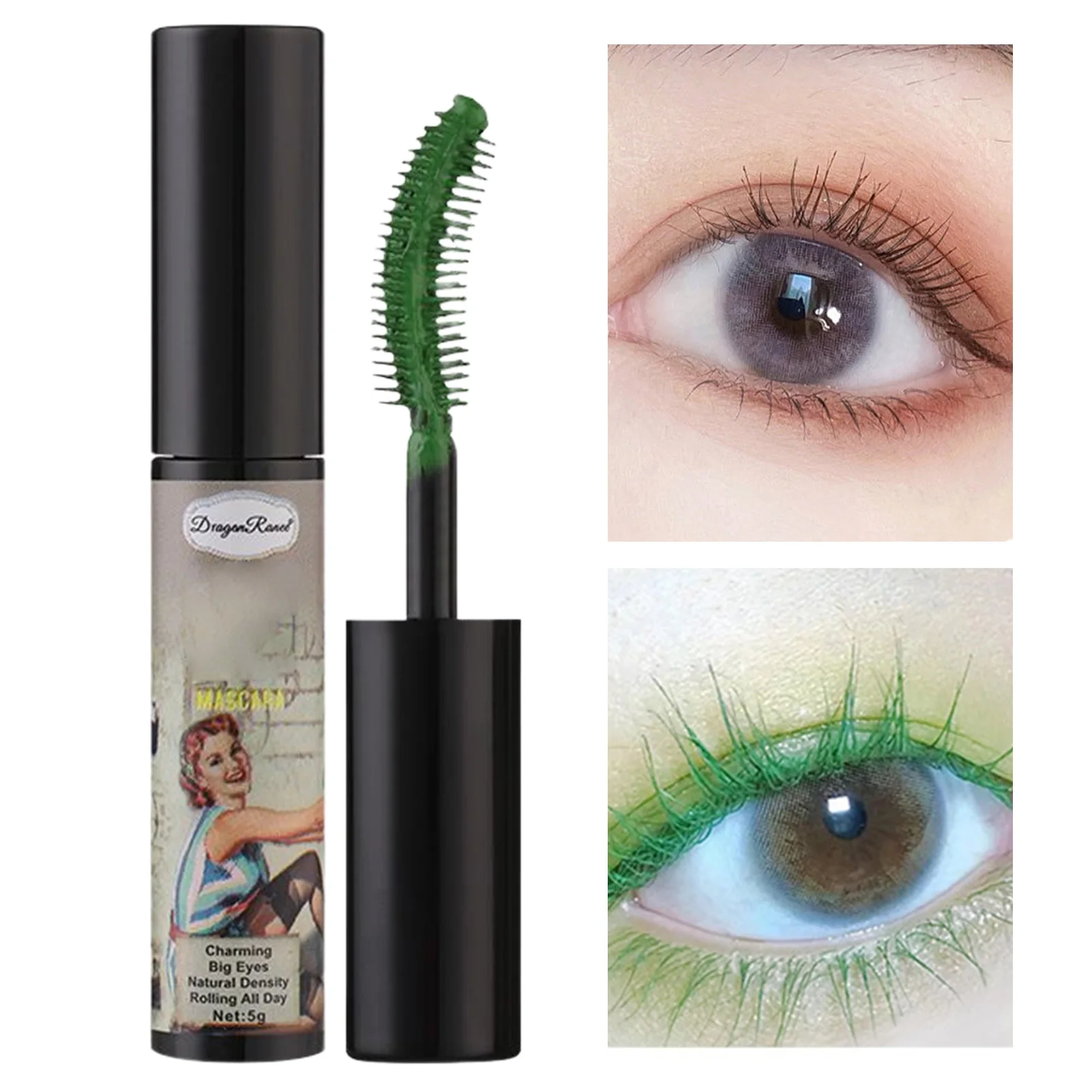 Farbige Mascara flüssige Wimpern Mascara wasserdichte wisch feste langlebige Mascara für größere Augen und buntes Augen Make-up