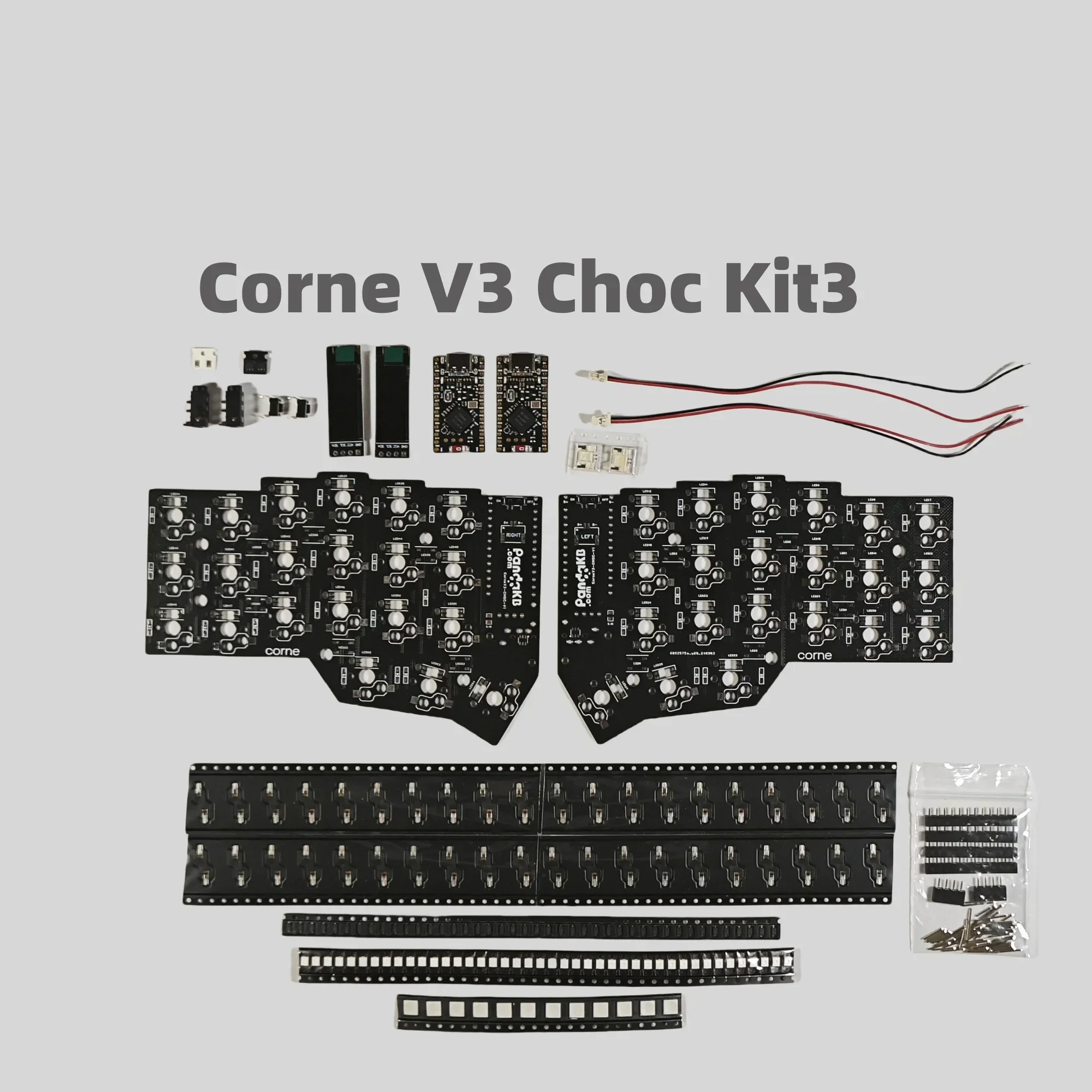 Corne V3 Choc Low Profile Split Keyboard PCB Custom Corne Crkbd PCB Wireless Horn Keyboard Kit DIY Mechanical Keyboard Accessory