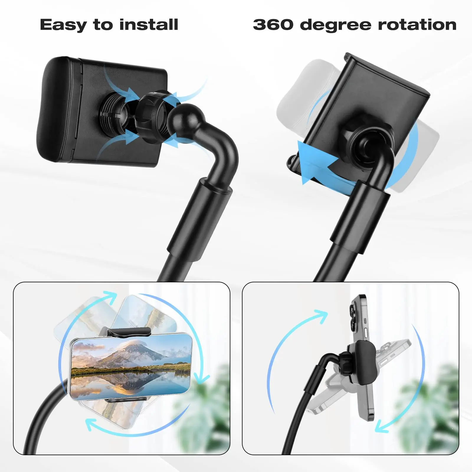 Universal-Hals-Handy halter Flexibler Langarm-Schwanenhals-Telefon halter für Bett 360-Grad-Telefonhalterung mit freier Drehung