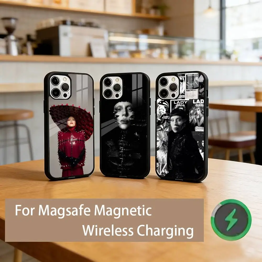 

L-Lady G-Gaga M-MAYHEM Phone Case For iPhone17,16,15,14,13,12,11 Plus,Pro Magnetic For Magsafe Wireless Charging