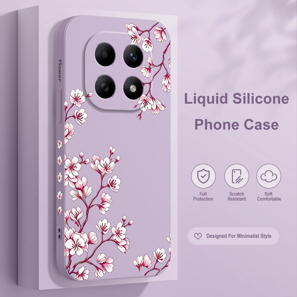 Sakura Bloom Phone Case For Xiaomi Redmi Note 15 14 14S 13 12 12S 11 11S Pro Plus 15A 15C 14C 13C 12C 4G 5G Soft Cover