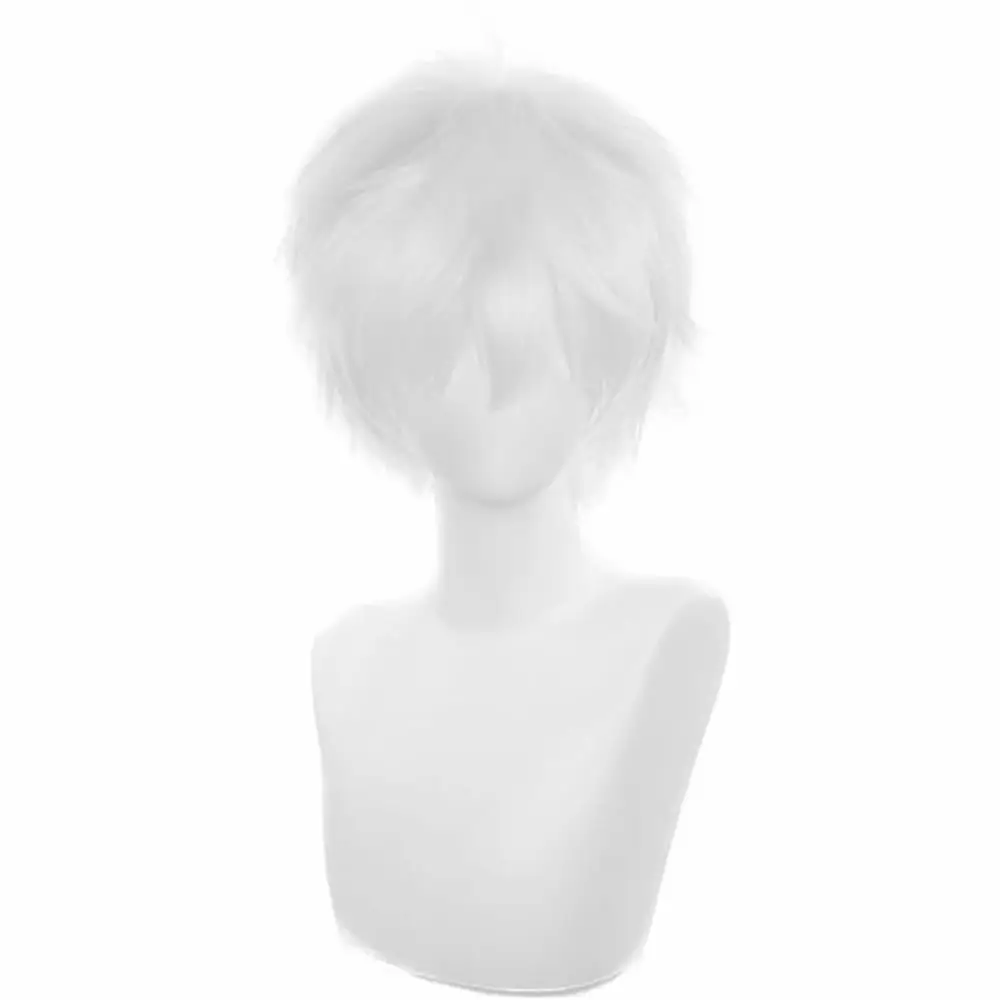 

short white Party Full Hair Synthetic Hair for Halloween Costume Party Anime Cosplay Wigs Long Short Cosplay Wigs