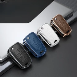 Alloy Leather Car Folding Key Case Cover Fob For Hyundai I20 I30 Elantra Azera Veracruz Veloster Kia Rio K7 K5 Sportage Sorento