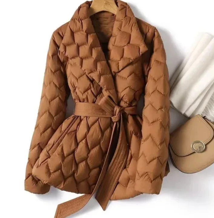 Dunne Parker jas dames herfst winter dikke warme jassen geweven blok trend vetersluiting comfortabele Y2k jas parka's