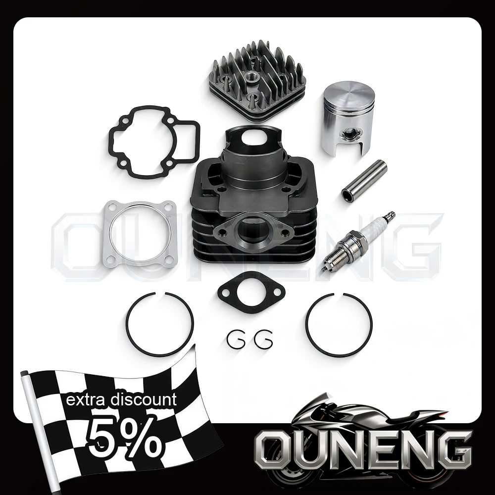 For Vespa LX ET2 Piaggio Zip Typhoon 50cc 70cc Cylinder Kit 47mm 2 Stroke AC Malossi Style Racing