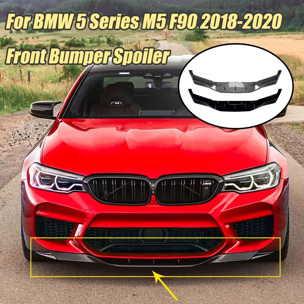 High Quality ABS Front Bumper Lower Guard Cover Trim For BMW 5 Series M5 F90 2018-2020 Auto Front Lip Shovel Spoiler Splitter