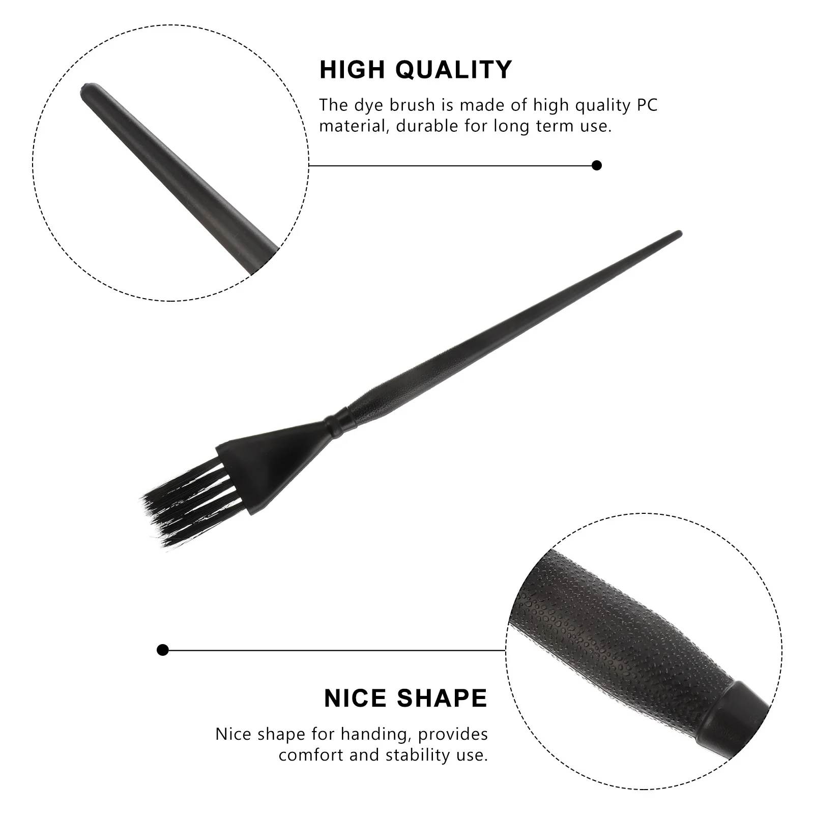 

3Pcs Hair Dye Brush Set Pc Material Stable Reusable for Hair Coloring Dye Application Salon Use Highlighting Dyeing Brush