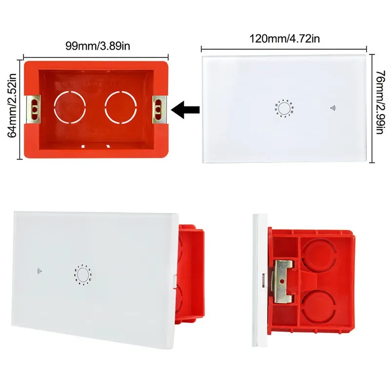 Picture 6: Electrical Equipment 86mm Internal Mounting Box 118mm External  Wall For Home intelligent touch switch wifi