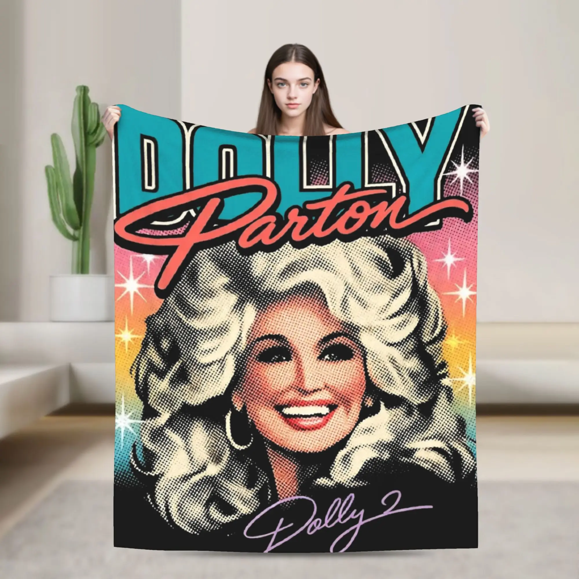 Dolly Parton Memorial RIP Knitted Blanket  Wool Throw Blankets Bedding Couch Decoration Ultra-Soft Warm Bedspreads