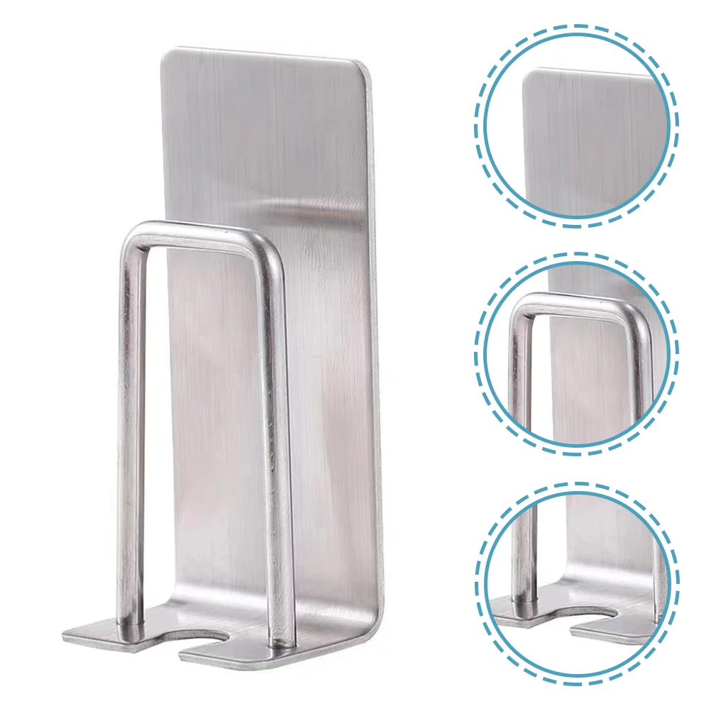 

2 pcs Toothbrush Holder Rack Stainless Steel Wall Mounted No Punching Bathroom Storage Cup Electric Toothbrush Organizer