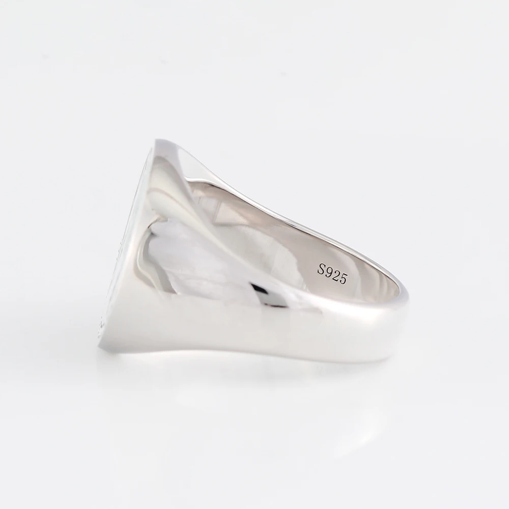 Good Luck Prayers for You and Me Four Leaf Clover Horseshoe Sterling Silver Rings - Image 6