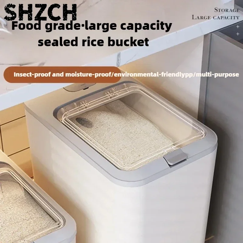 Nano Insect-Proof Kitchen Container Moisture-Proof Rice Box Grain Sealed Jar Home Storage Pet Dog Food Storage Box 50L