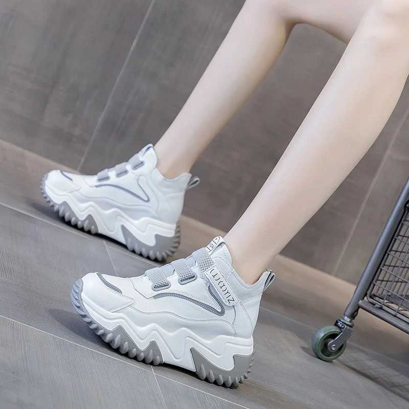 

DRKANOL разноцветные повседневные кроссовки на массивной платформе, женские летние дышащие высокие туфли на танкетке с воздушной сеткой, увеличивающие рост