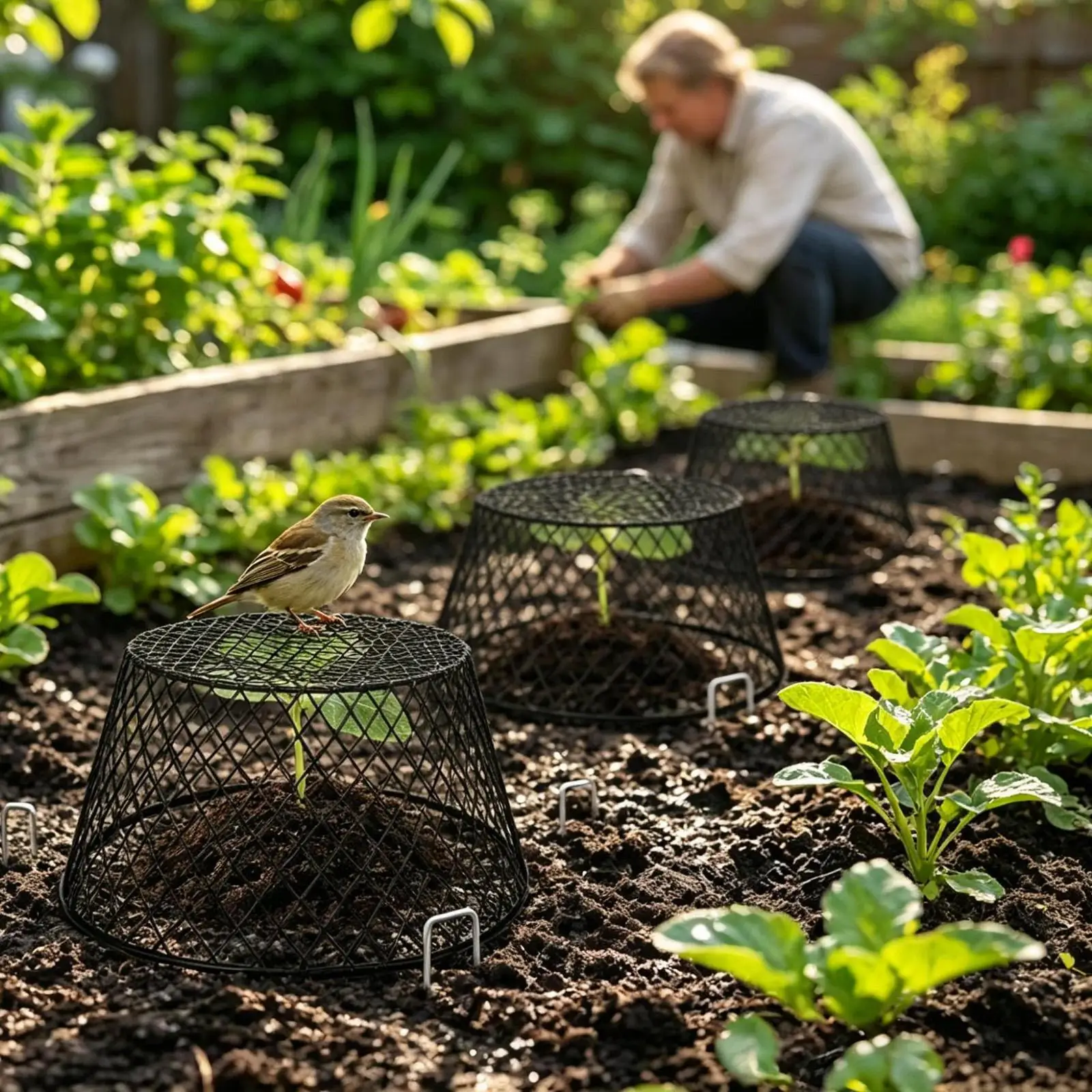 Plant Cloche 10 Piece Wire Protectors Rust Resistant Plant Cloches For Vegetable Birds Shrubs Fruit Outdoor Patio Lawn Flowers