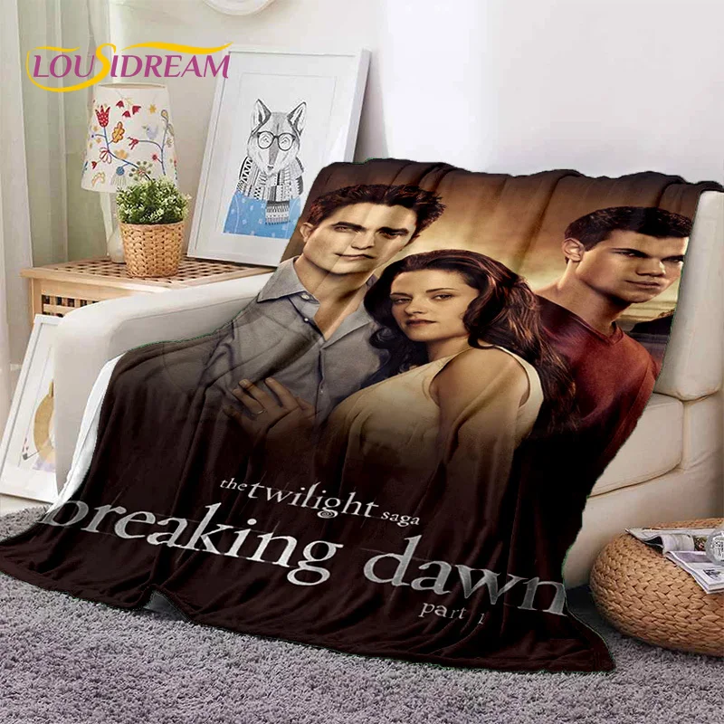 3D The Twilight Saga Edward Bella Blanket,Soft Throw Blanket for Home Bedroom Bed Sofa Picnic Travel Office Cover Blanket Kids