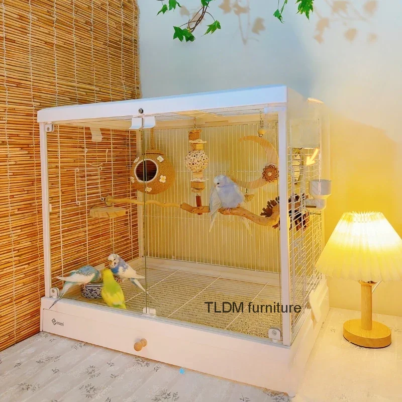 Accessories Bird Cage Parrot Beautiful Passaros Metal Hamster Cage Feeder Palomas Maisons Petits Animaux Pet Furniture CY50BC