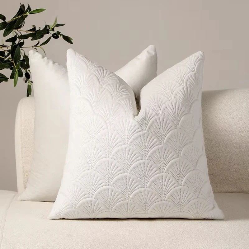 1pc Design Velvet Cushion Cover 45*45cm Decorative Throw Pillow Case for Sofa Living Room Bedroom Decor Pillow Cover Beige Grey