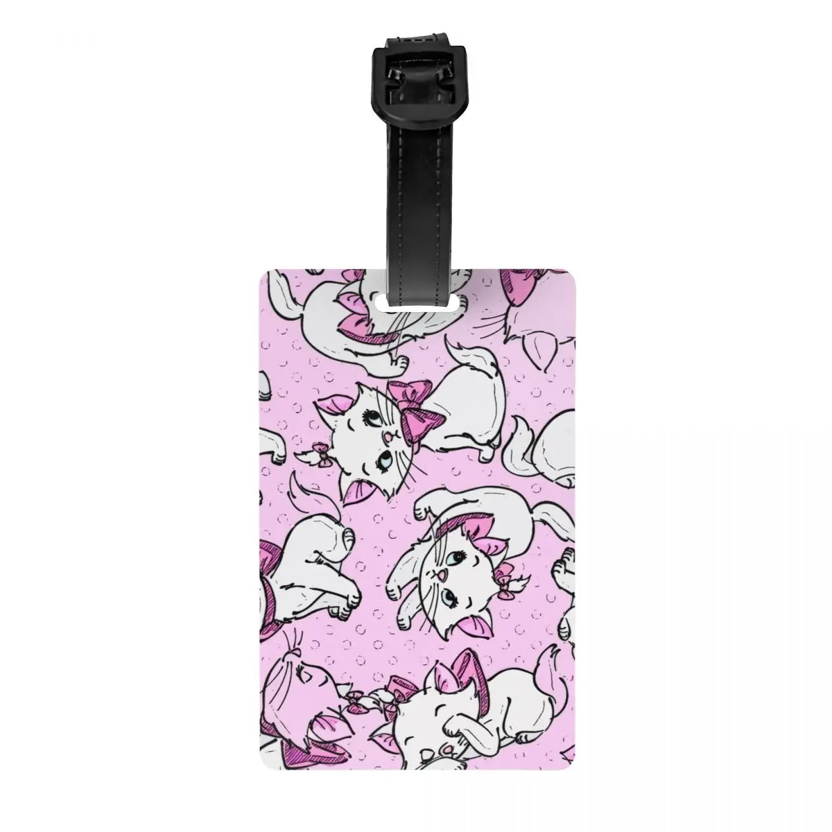 

Pink Aristocats Marie Cats Luggage Tag Suitcase Baggage Privacy Cover ID Label