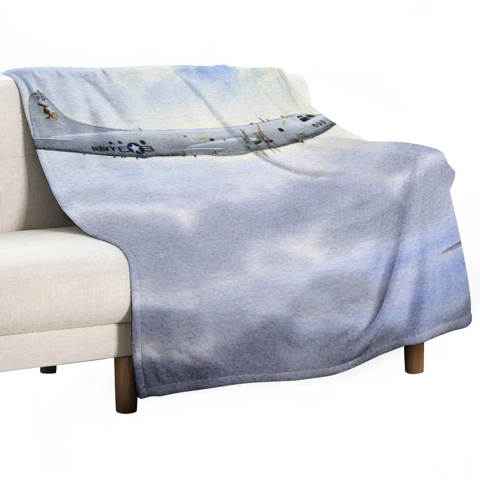 

P-3 Orion Aircraft Throw Blanket Shaggy Blanket Picnic Blanket