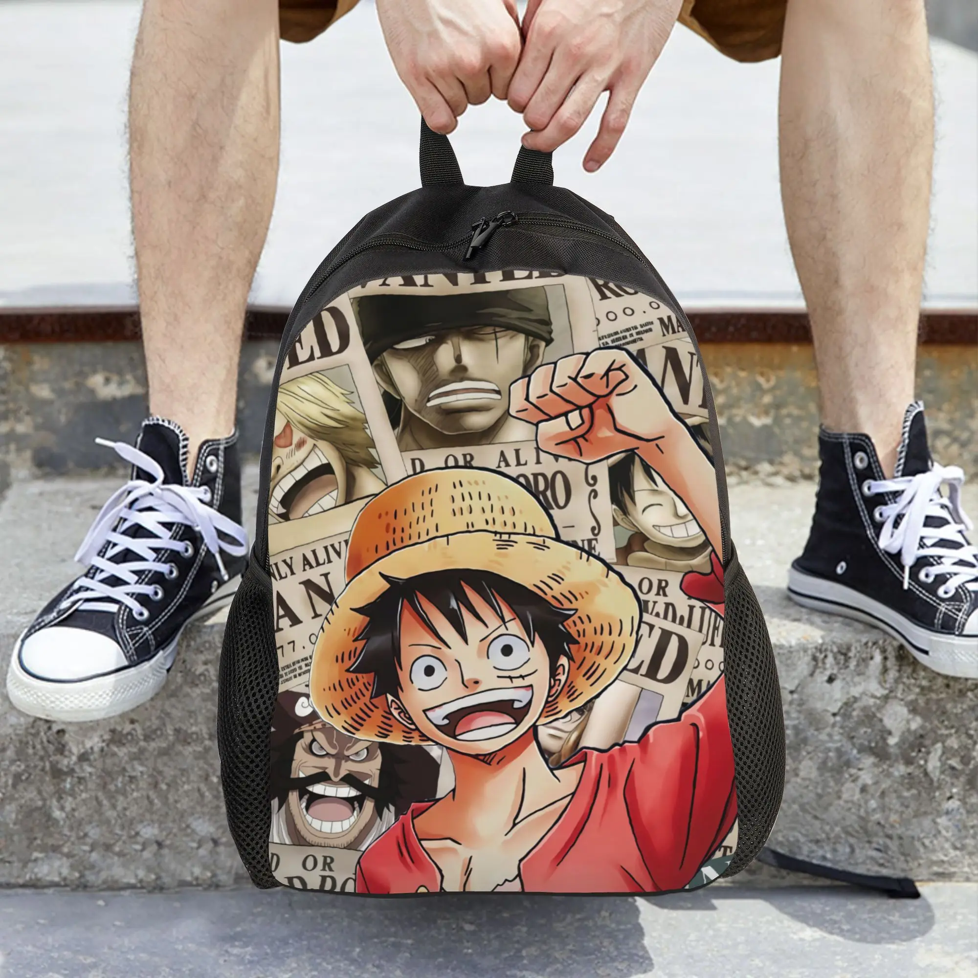 Ones Pieces Anime  Women Backpack Fashion Children School Bag   Laptop Backpack Teenage Travel Rucksack