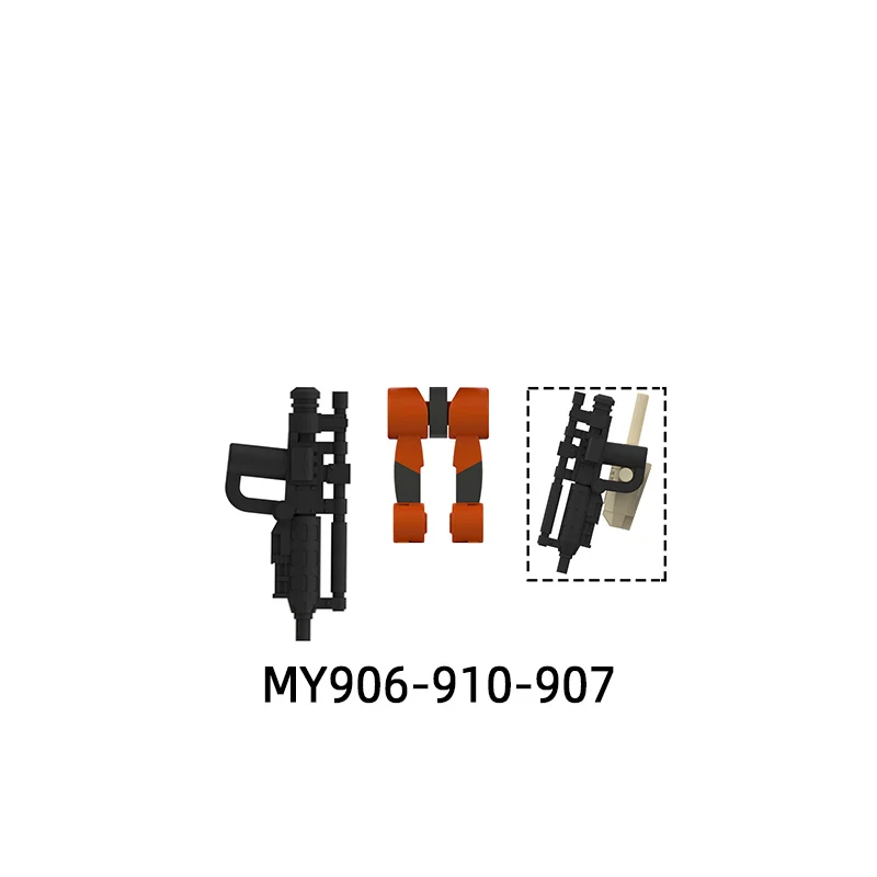 The Robot Action Figures Equipment Pants Hair Parts Model Blocks MOC Bricks Set Gifts Toys MY906-MY910 view 3