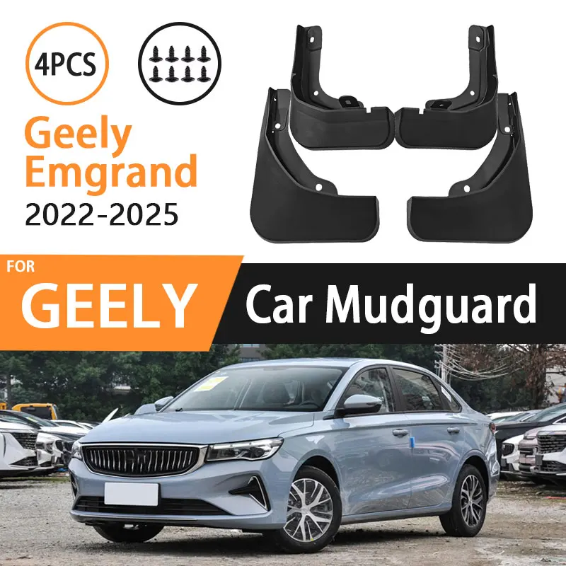 

4PCS Mudflaps For Geely Emgrand SS11 Proton S70 2022 2023 2024 2025 Mudguard Car Mud Flap Auto Accessories Front Rear Cover