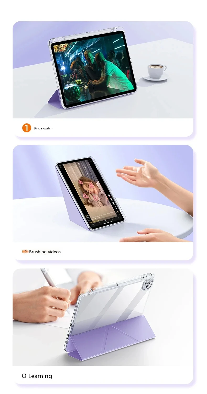Für iPad Air Pro Mini 11 10,9 10,2 9,7 Zoll Multifunktionale Leder-Stoßfeste Schutzhülle mit Schlaf-/Aufwachfunktion – Detail 2