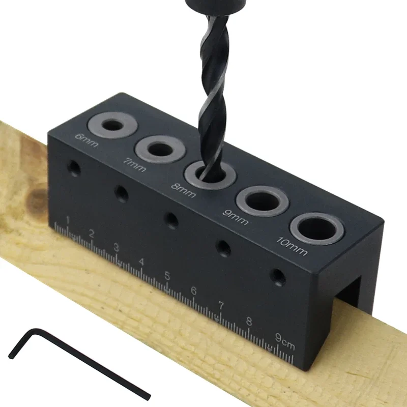 Woodworking Straight Hole Positioner 90 Degree Vertical Punch Round Wood Tenon Positioning Aid