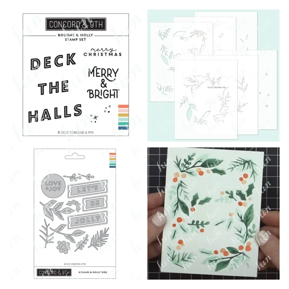 Christmas Stamps and Dies Stencils Boughs Holly Tree Mold Sets for Diy Scrapbooking Photo Album Decorative Embossing Paper Cards