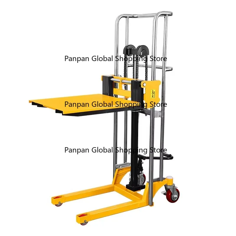1.3 m Lift Height Hydraulic Manual Hand Stacker 400KG Capacity Pallet Forklift