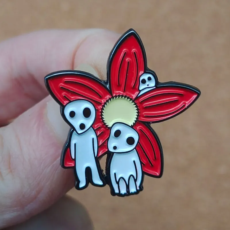 Horror Ghost Anime Brooch For Backpacks Enamel Pin Mushroom Metal Brooch Pin For Women Badges Pin Brooches Jewelry Accessories