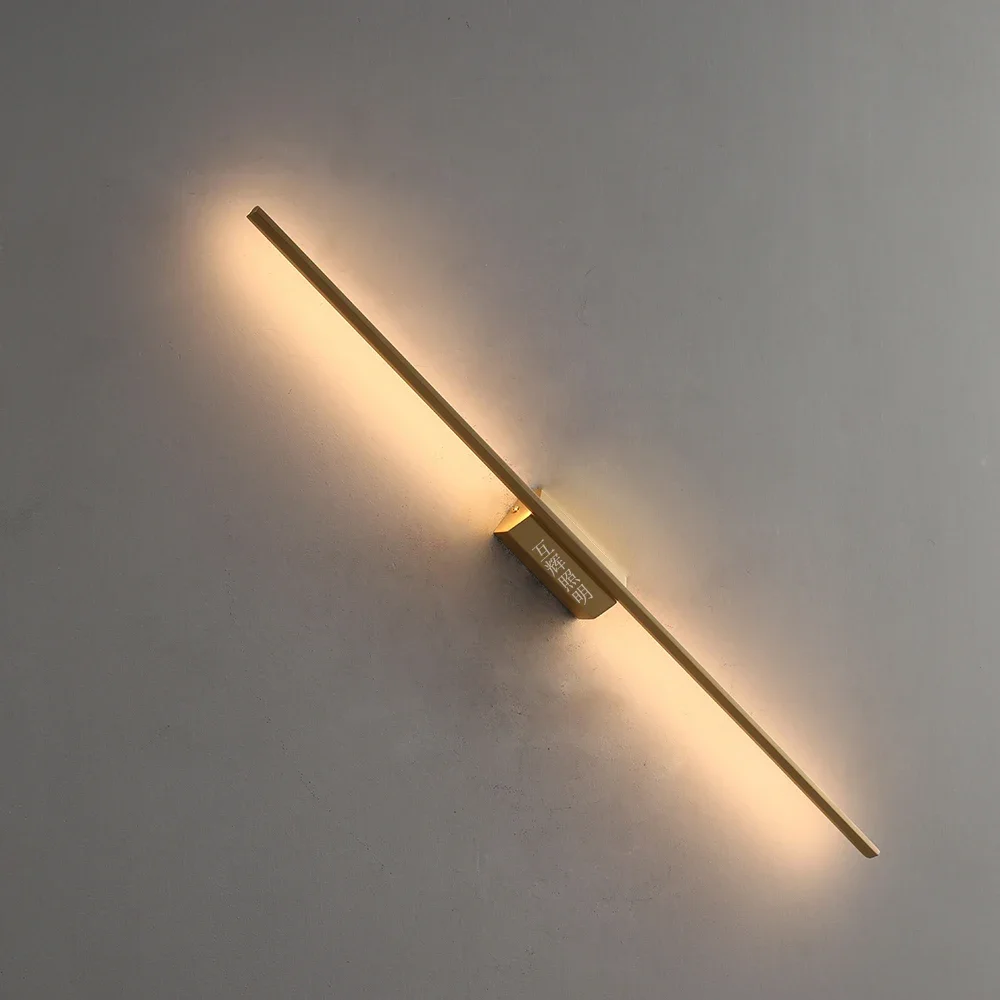luxury gold lighting fixture wall light simple copper led indoor wall lamp for bedroom Modern Design wall Sconce Bracket light