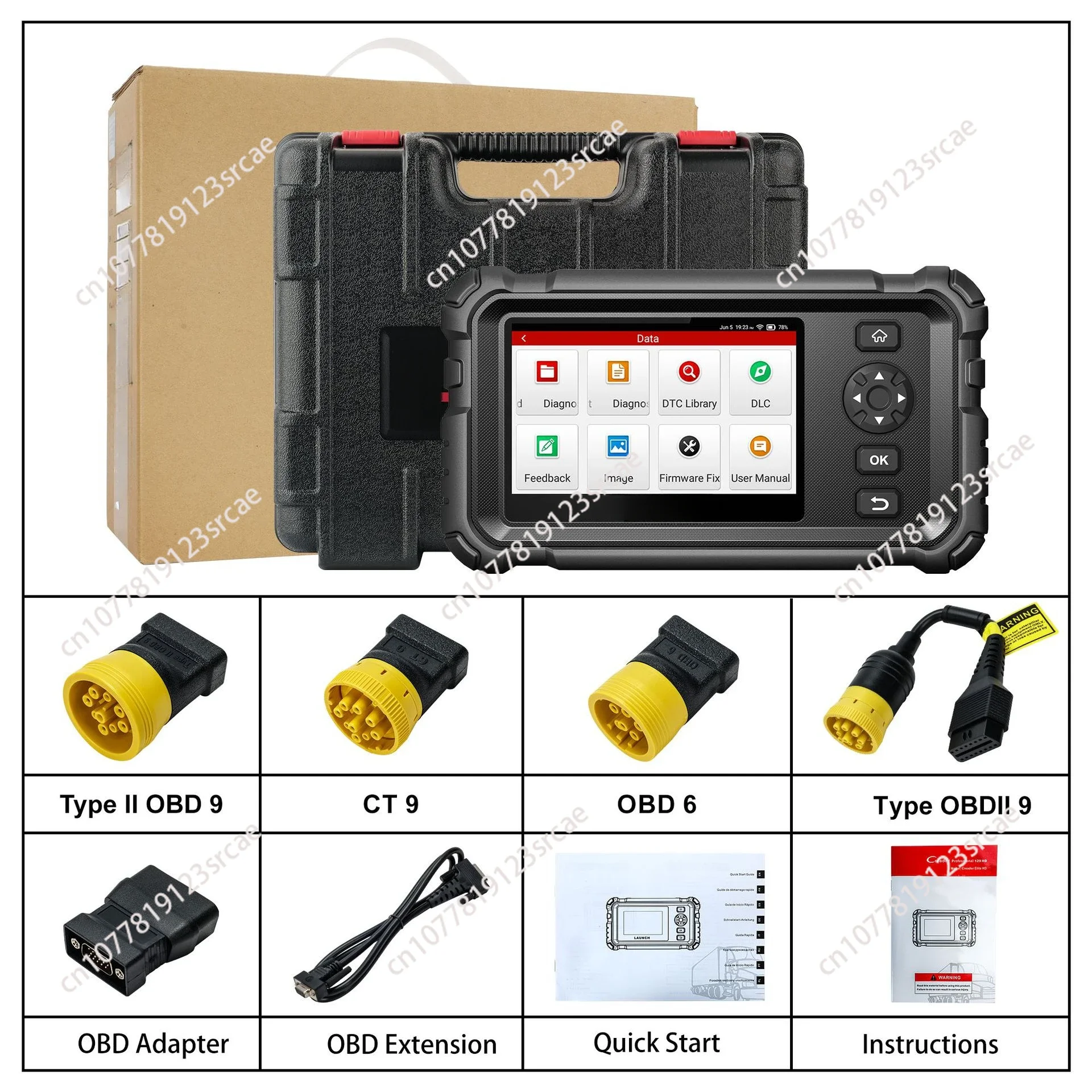 CRP129 HD Elite Heavy Duty Truck Scanner,Full System Diesel Diesel Scan Tool with 7 Reset