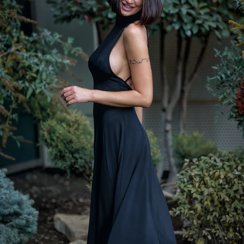 Robes pour femmes noir dos nu robes de soirée pour femmes robes d'été pour femmes 2025 nouvelle Collection élégante Chic femme robe de soirée