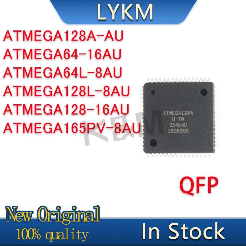 1/PCS New Original ATMEGA128A-AU ATMEGA64-16AU ATMEGA64L-8AU ATMEGA128L-8AU ATMEGA128-16AU ATMEGA165PV-8AU QFP chip In Stock