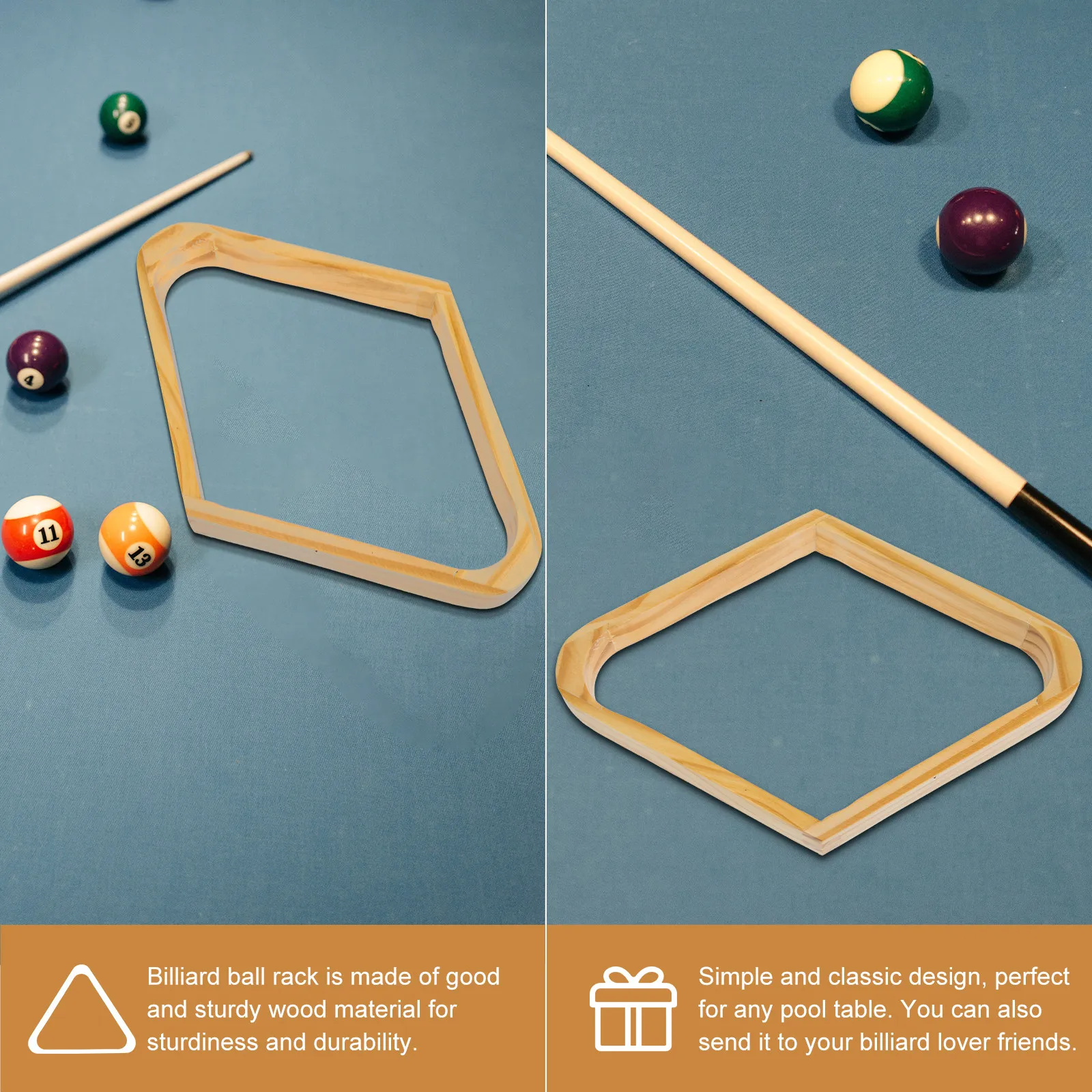 

Деревянная бильярдная подставка ручной работы из премиальных материалов, тонкая работа, простой и элегантный дизайн для домашнего бильярдного стола, игровой комнаты, бильярда