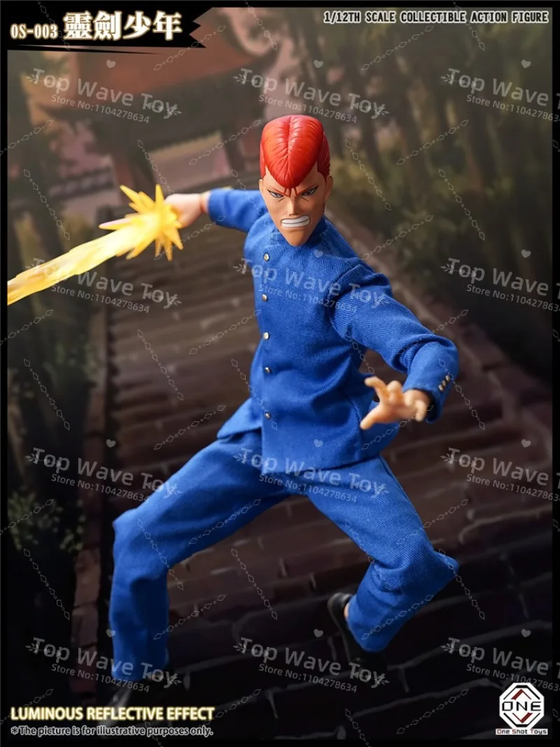 Novo estoque oneshottoys yuyuhakusho modelo 1/12th escala figura de ação colecionável yu yu hakusho kazumin figura brinquedo