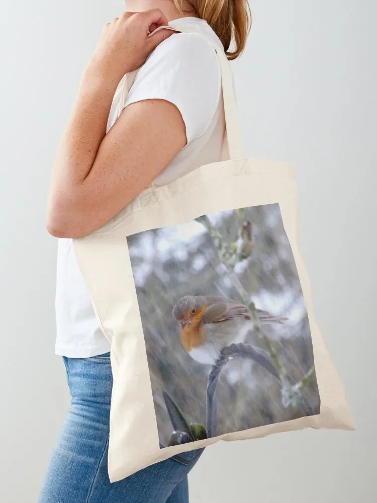 Robin in the snow Tote Bag Big bag women Candy bags Women's tote bag shopper bags for women