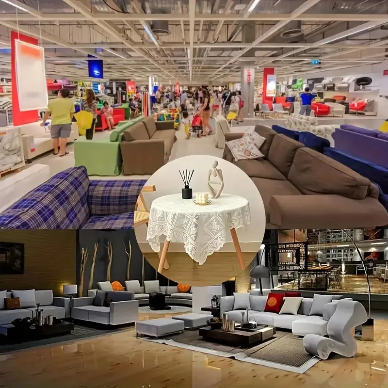 One Antique Embroidered Lace Tablecloth - Solid Color Elegant Flower Cut Process Polyester Square Tablecloth, 100% Polyester