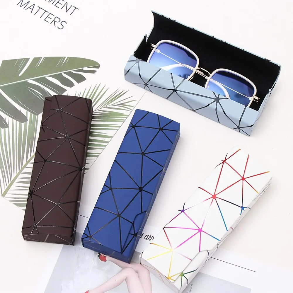 Fashion Men Women PU Pearlescent Eyeglasses Box Eyewear Protector Reading Eyewear Case Glasses Case