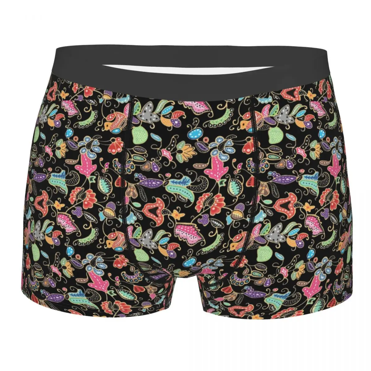 Boxer Underpants Shorts Sarong Batik Kebaya Purple Panties Men's Ventilate Underwear for Homme Man Boyfriend Gifts