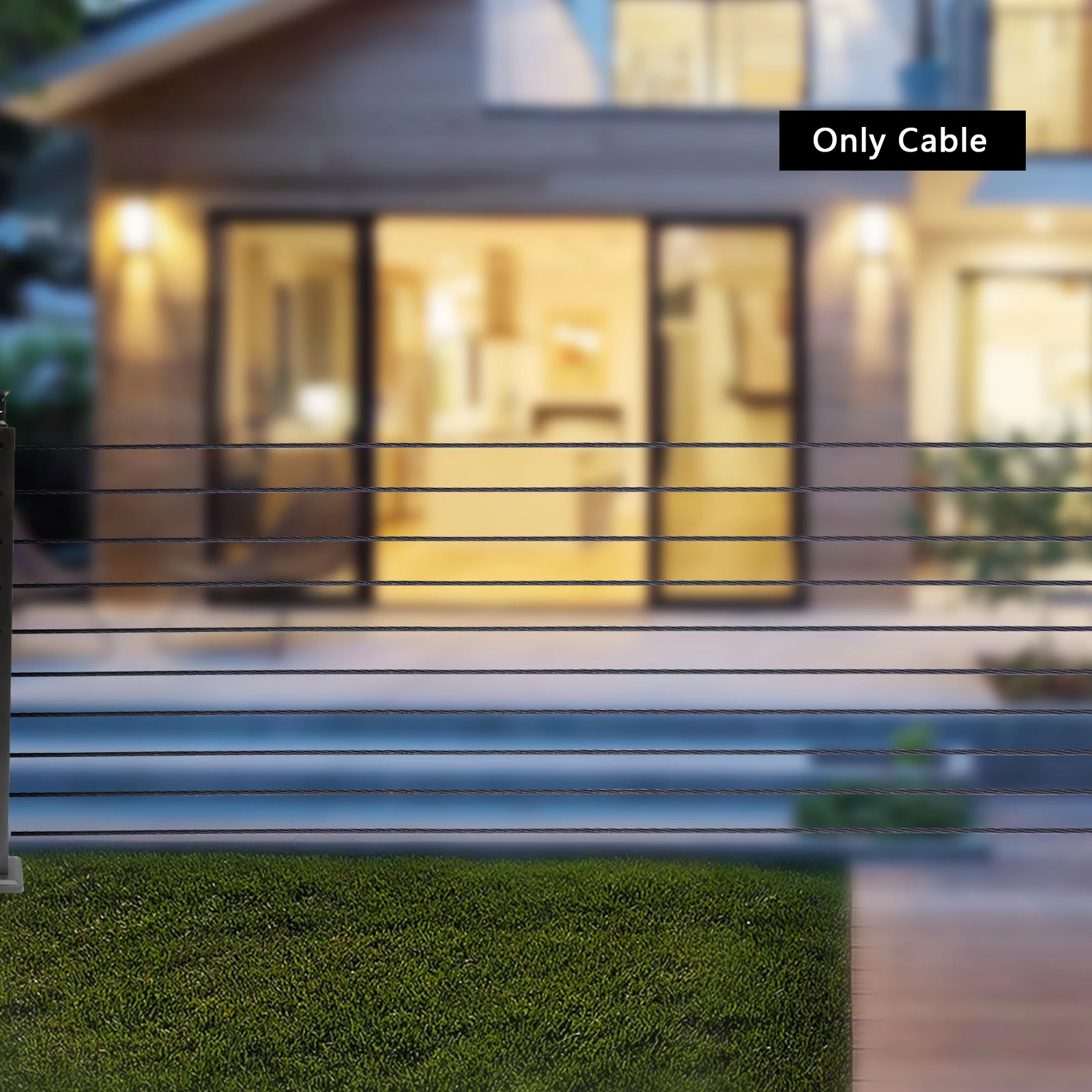 

Черный трос 1/8 дюйма, кабель морского класса из нержавеющей стали 316, длина 250 футов, 7x7 прялочного сердечника, высокопрочный гибкий трос