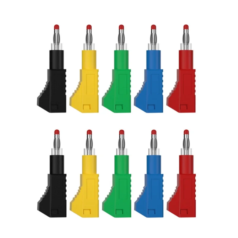 5/10pcs 4mm Banana Plug Safety Retractable Stackable Male Banana Plug Electrical connectors DIY assembly Tools J.10043