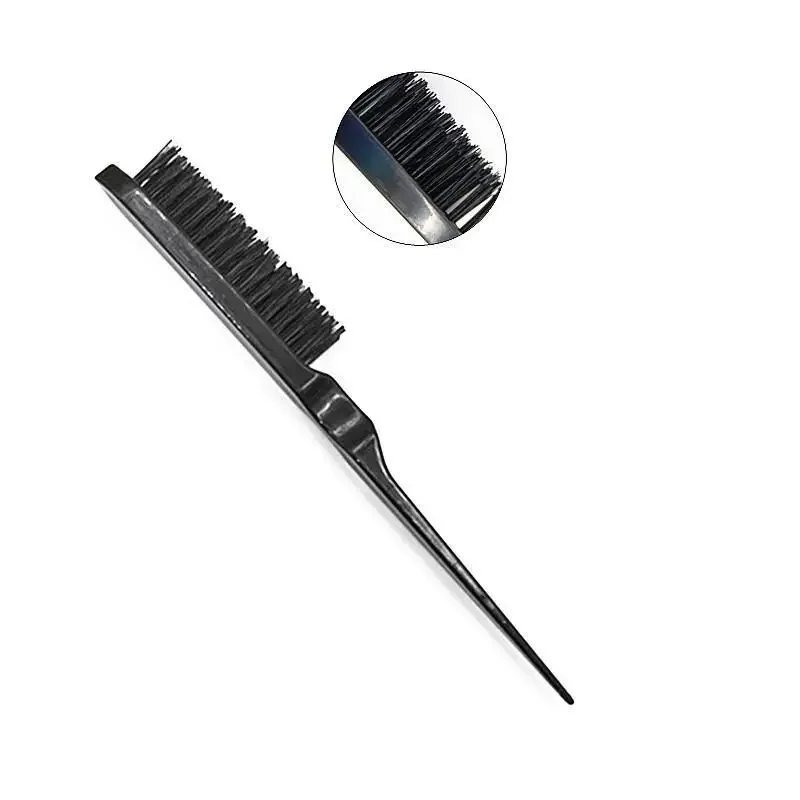 Three-Row Pointed Tail Hair Brush Anti-Static Fluffy Curly Hair Styling Comb Professional Backcombing Teasing Brushes for Salon