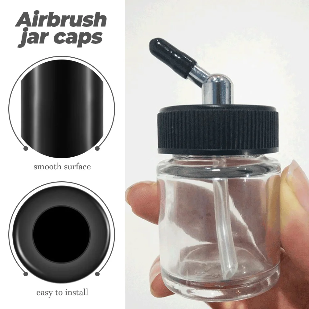 

20pcs Universal Airbrush Bottle Cap Replacement Plastic Nozzle Tip For Spray Pen Jar Accessories Lightweight Portable Parts