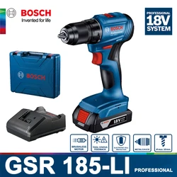 Bosch Cordless Drill Driver GSR 185-Li Electric Screwdriver Rechargeable drilling in wood metal 18V Brushless Power Tools